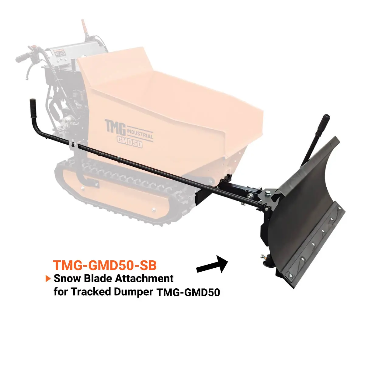 500 kg Tracked Dumper, Hydraulic Tipping, 196cc 6.5 HP Gas Engine, 3-Speed Transmission, TMG-GMD50 - Image 14