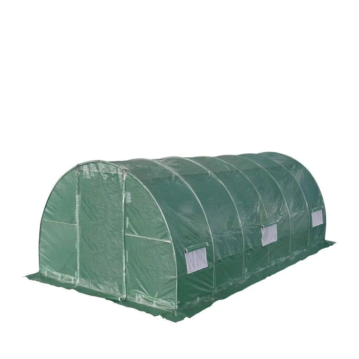 3 x 6 m Tunnel Greenhouse Grow Tent with Ripstop Leno PE Cover, Roll-up Door and Windows, TMG-GH1020R - Image 2