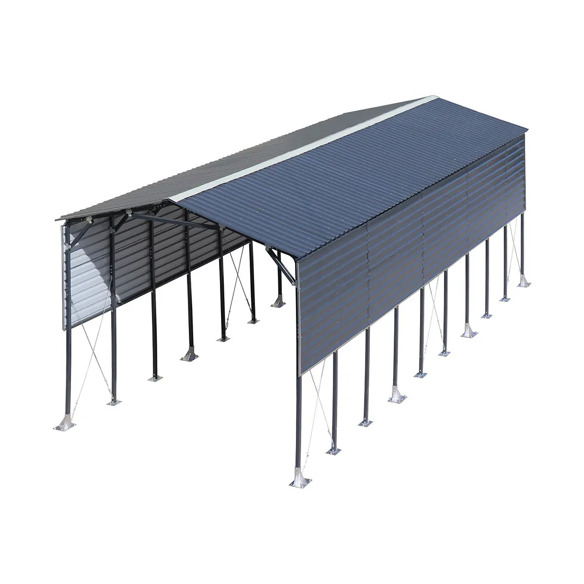 3.7 x 9 m Metal Shed Boat Shelter, 3.75 m Peak Height, 3.39 m Clearance TMG-MSB1230 - Image 18