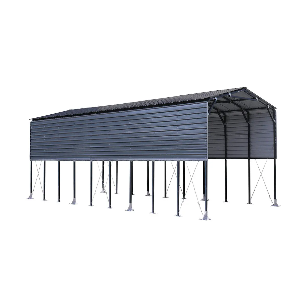 3.7 x 9 m Metal Shed Boat Shelter, 3.75 m Peak Height, 3.39 m Clearance TMG-MSB1230 - Image 2