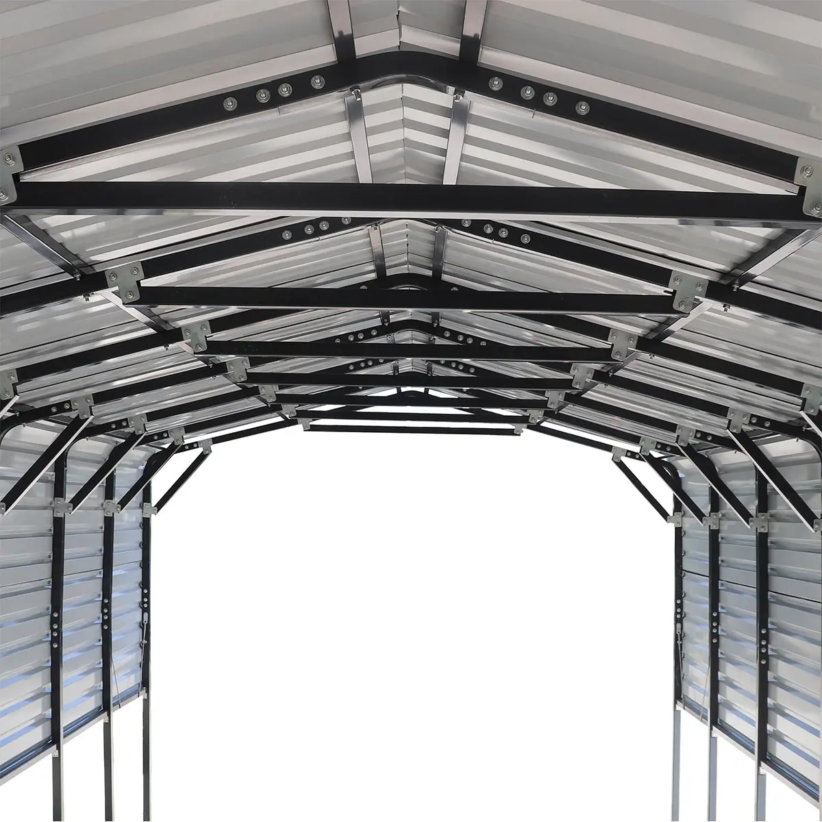 3.7 x 9 m Metal Shed Boat Shelter, 3.75 m Peak Height, 3.39 m Clearance TMG-MSB1230 - Image 5