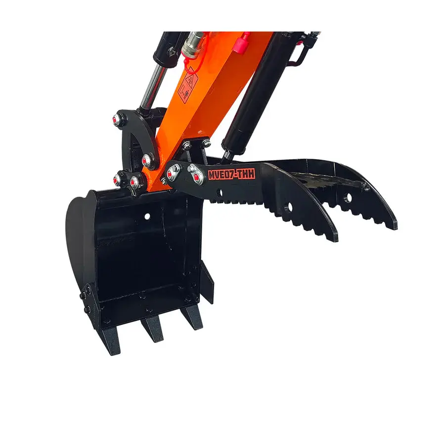 Hydraulic Thumb Attachment, 13 mm (½") Hydraulic Hoses and Flat Quick Couplers, Works for TMG-MVE07, TMG-MVE07-THH - Image 5