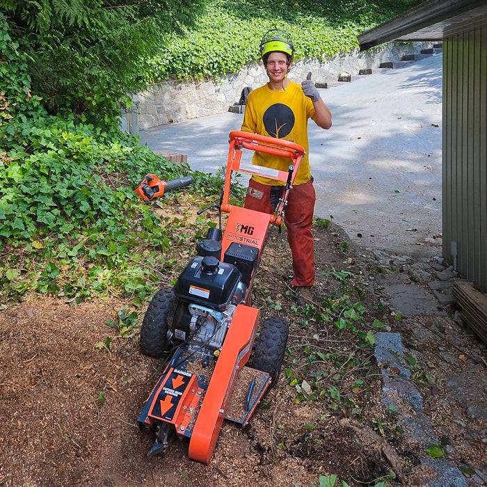 Kohler Powered Walk Behind Stump Grinder, 9 Carbide Teeth, 610 mm (24″) cutting capacity, 14 HP Engine, TMG-GSG9 - Image 3