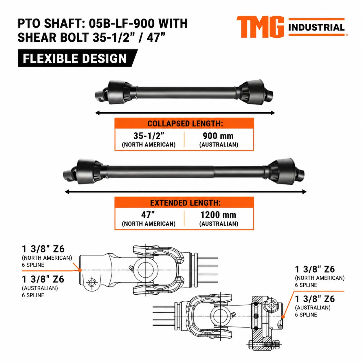 152 mm (6") 3-Point Hitch Wood Chipper, Reversible/Hardened Blades, 360° Swiveling Chute, TMG-WC65 (Previously TMG-WC62) - Image 7