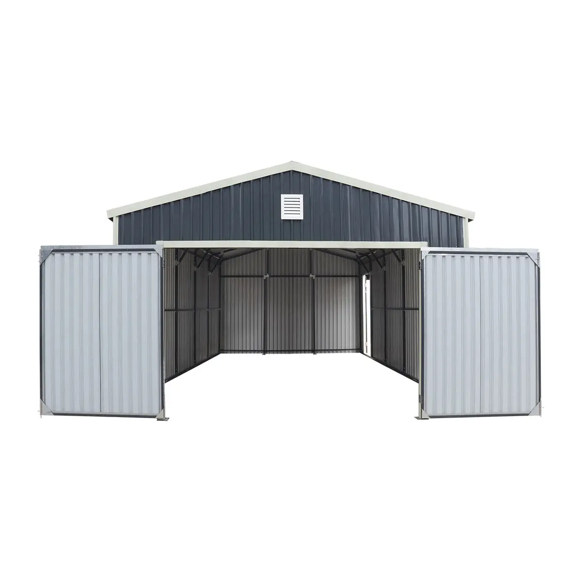 5 m × 7 m (16' × 24') Metal Garage Shed with Swing Front & Side Doors, 3.2 m (10'6") Peak Height, TMG-MS1624A - Image 22