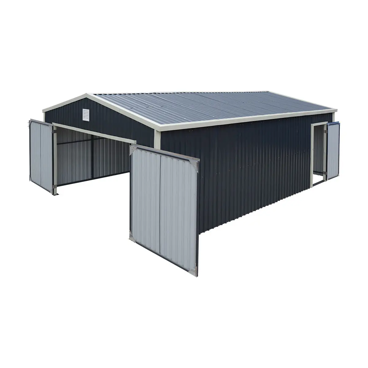 5 m × 7 m (16' × 24') Metal Garage Shed with Swing Front & Side Doors, 3.2 m (10'6") Peak Height, TMG-MS1624A - Image 27