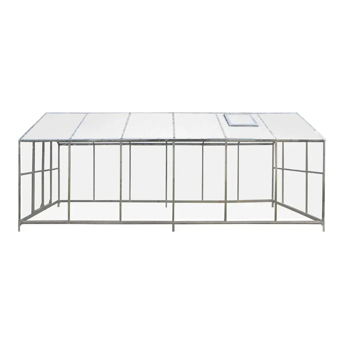 TMG Heavy Series™ 2.4 x 6.1 m Greenhouse Kit with Galvanized Steel Frame, Polycarb Roof and Crystal-Clear Walls, TMG-GH821 - Image 4