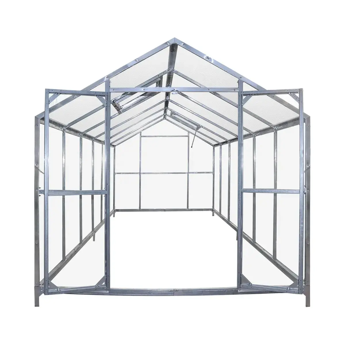 TMG Heavy Series™ 2.4 x 6.1 m Greenhouse Kit with Galvanized Steel Frame, Polycarb Roof and Crystal-Clear Walls, TMG-GH821 - Image 8