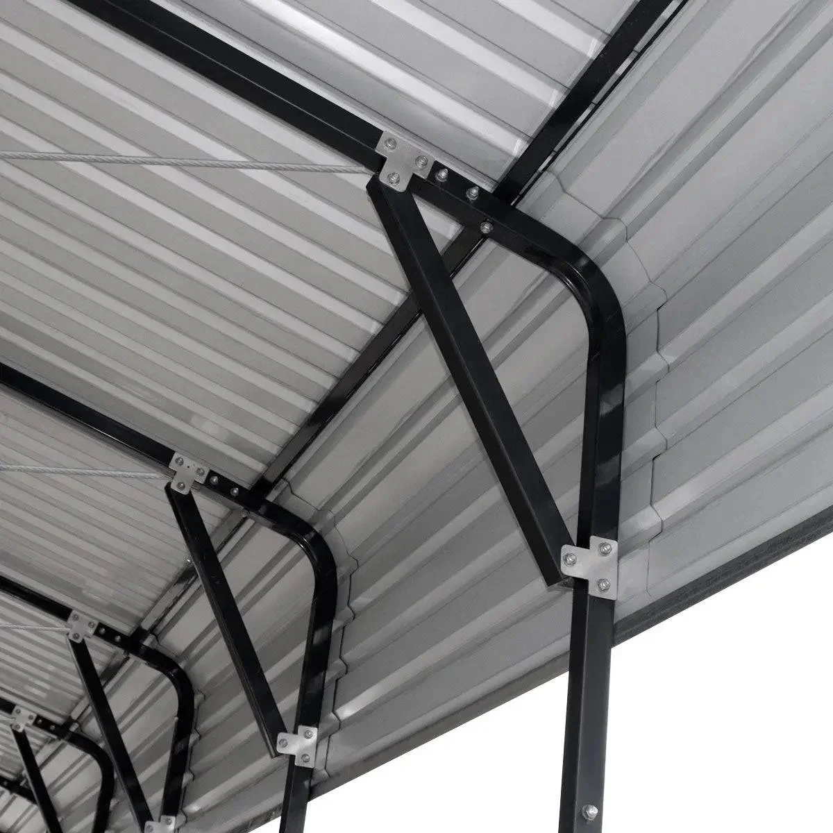 6 × 6 m Metal Shed Carport with 2.9 m Open Sidewalls, 3.8 m Peak Height, TMG-MSC2020 - Image 13