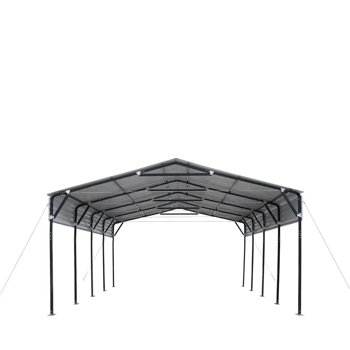6 × 6 m Metal Shed Carport with 2.9 m Open Sidewalls, 3.8 m Peak Height, TMG-MSC2020 - Image 2