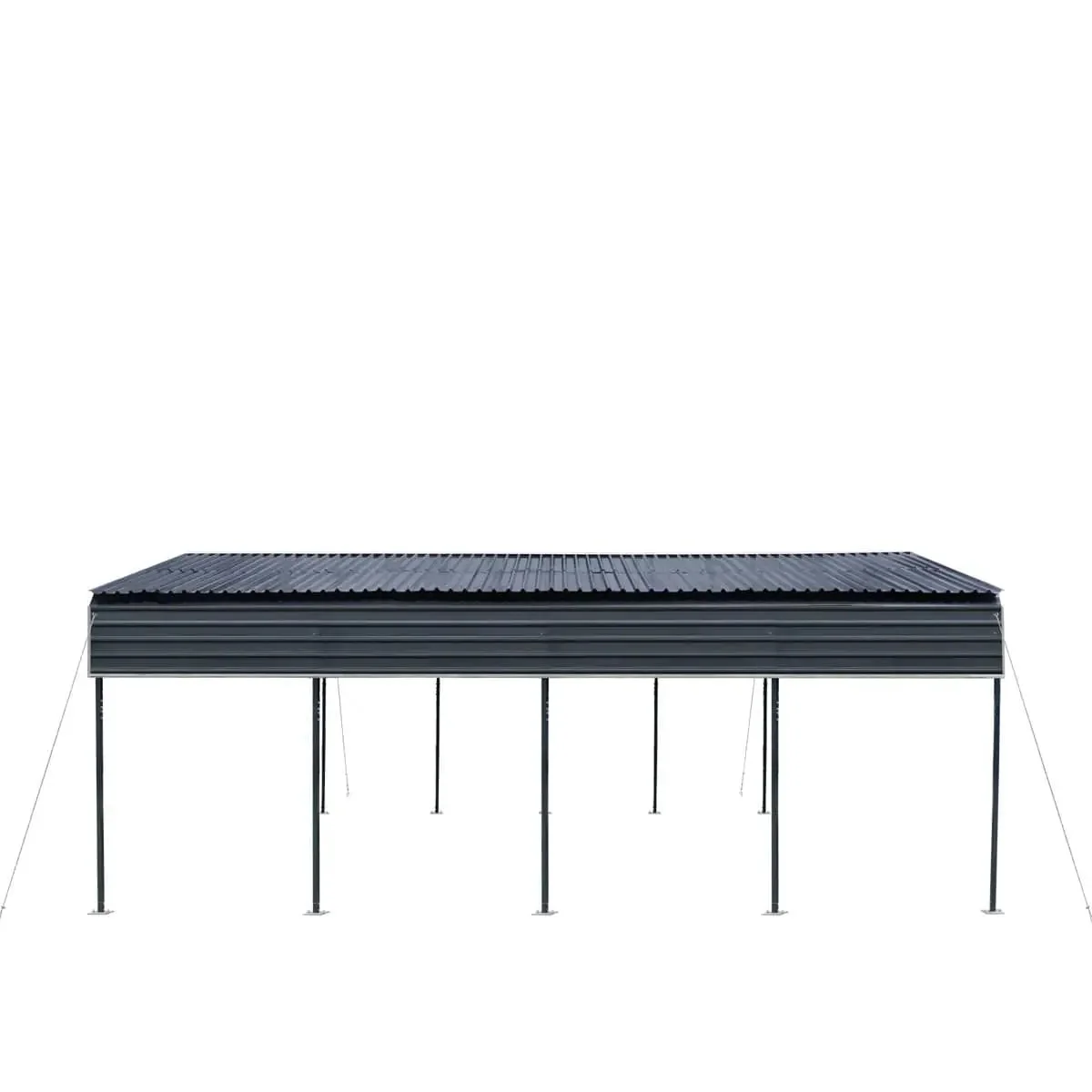 6 × 6 m Metal Shed Carport with 2.9 m Open Sidewalls, 3.8 m Peak Height, TMG-MSC2020 - Image 9