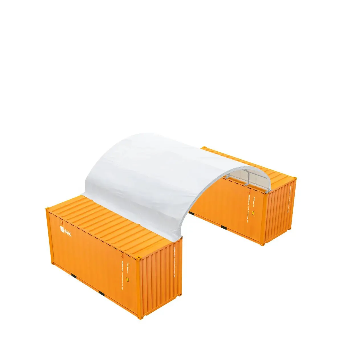 6 x 6m Container Shelter, 380 gsm Fire Retardant PE Fabric, Water Resistant, UV Protected, TMG-ST2021CE - Image 12