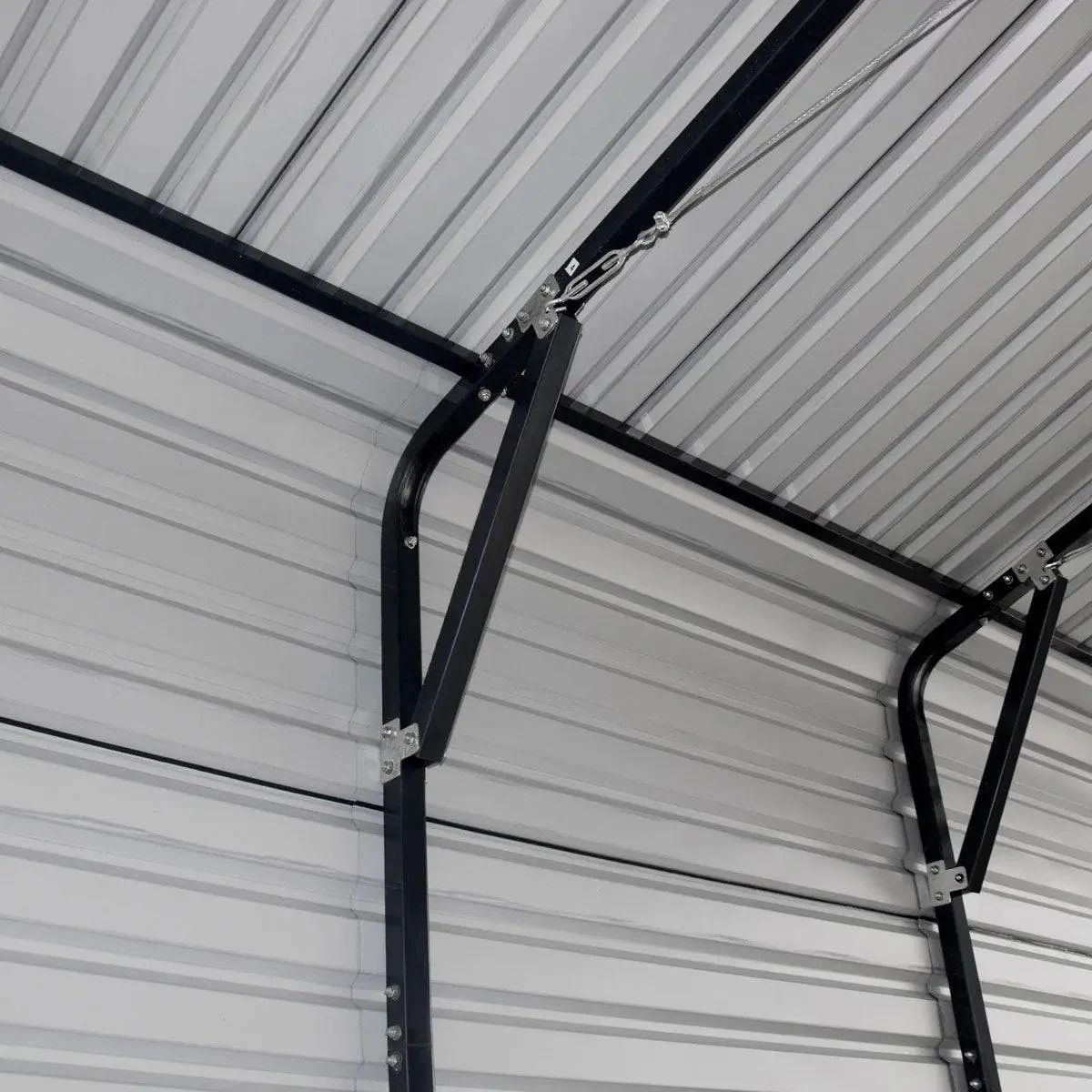6 × 9 m Metal Shed Carport with 2.9 m Enclosed Sidewalls, 3.8 m Peak Height, TMG-MSC2030F - Image 14
