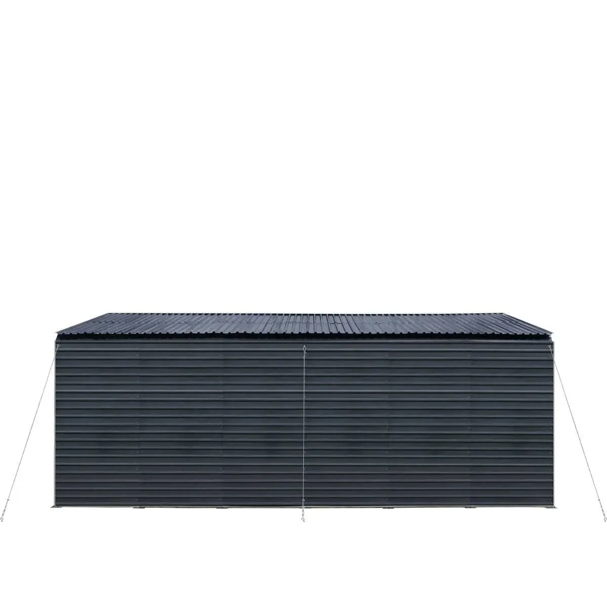 6 × 9 m Metal Shed Carport with 2.9 m Enclosed Sidewalls, 3.8 m Peak Height, TMG-MSC2030F - Image 9