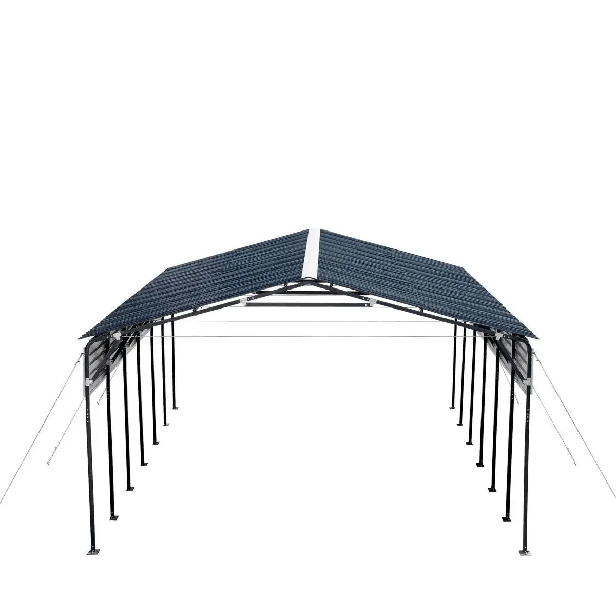 6 × 9 m Metal Shed Carport with 2.9 m Open Sidewalls, 3.8 m Peak Height, TMG-MSC2030 - Image 9