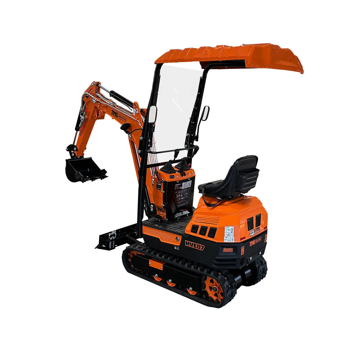 1000 kg Mini Compact Excavator, 420cc/14 HP Gas Engine, 350 mm Bucket Width, 1254 kg Digging Force, TMG-MVE07 - Image 8