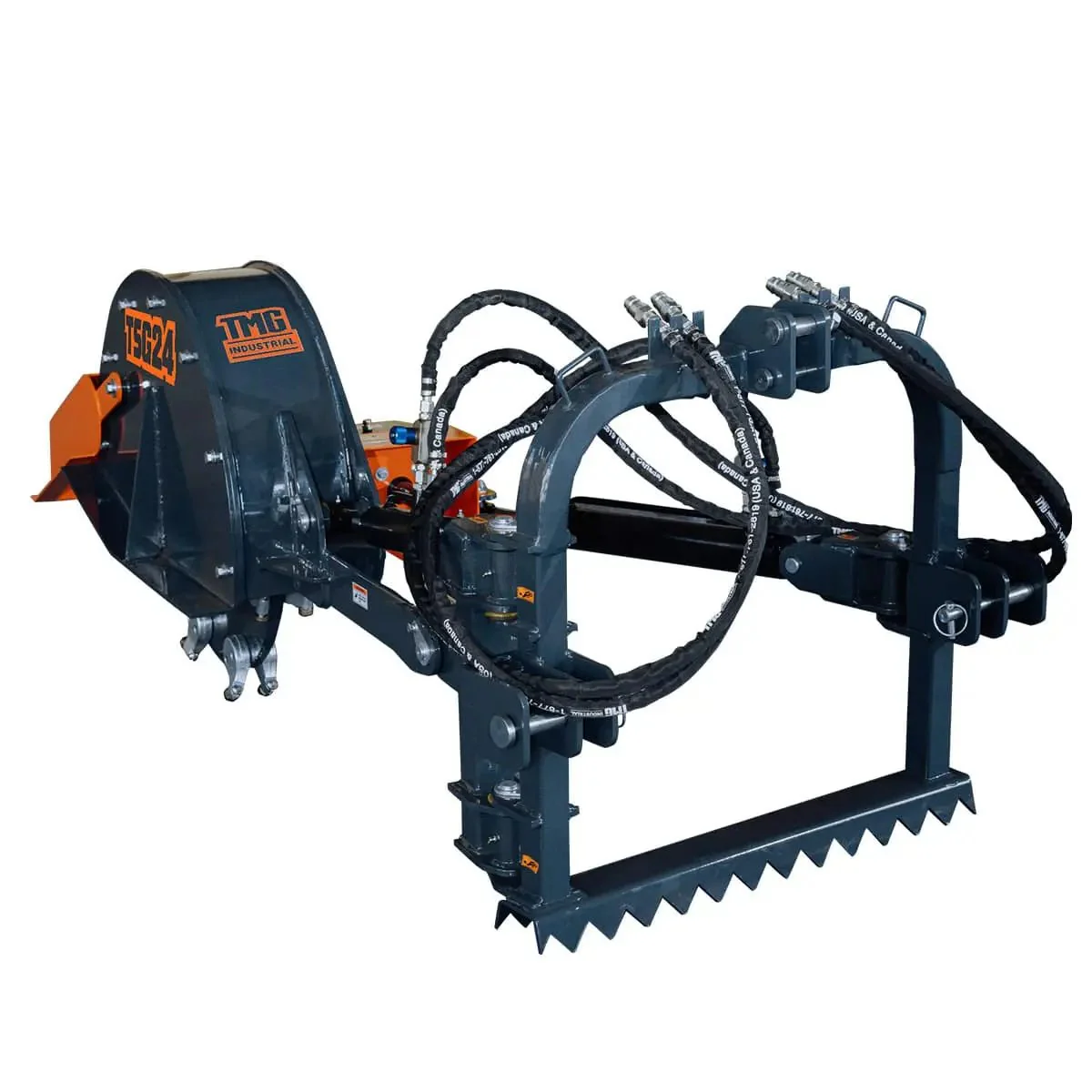 3‑Point PTO Stump Grinder, 20 - 60 HP Tractors, Category 1 and 2 Hitch, 40° Cutting Arc, TMG‑TSG24 - Image 3