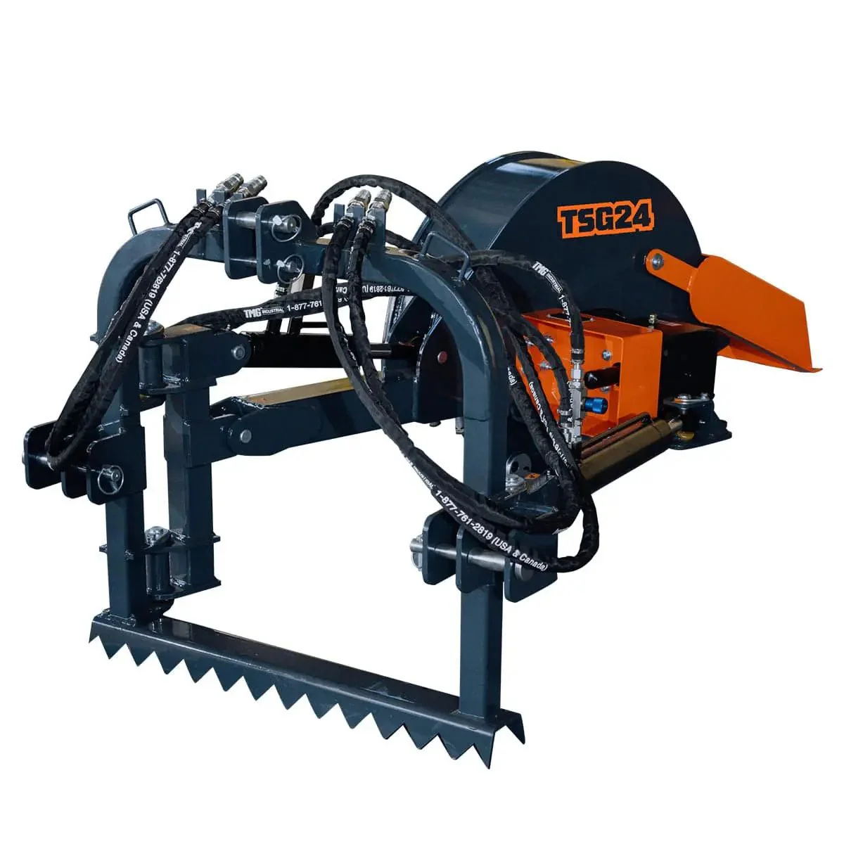 3‑Point PTO Stump Grinder, 20 - 60 HP Tractors, Category 1 and 2 Hitch, 40° Cutting Arc, TMG‑TSG24 - Image 5