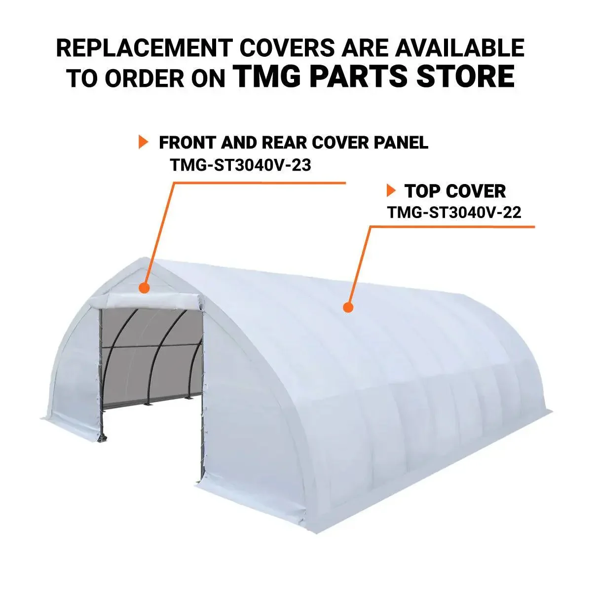 9x12 m Peak Ceiling Storage Shelter with Heavy-Duty PVC Cover, TMG-ST3040V - Image 5