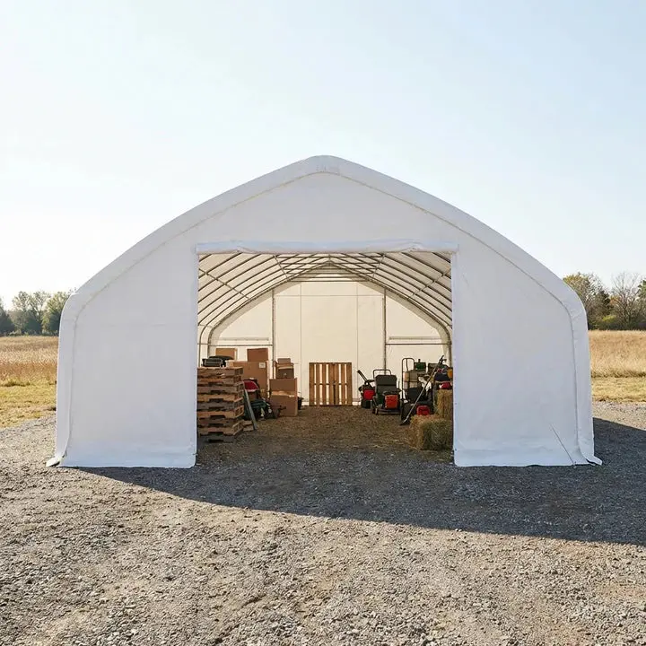 9 x 15 m Straight Wall Peak Ceiling Storage Shelter with Heavy Duty 300 GSM PE Cover TMG-ST3052E (Previously ST3050E) - Image 4