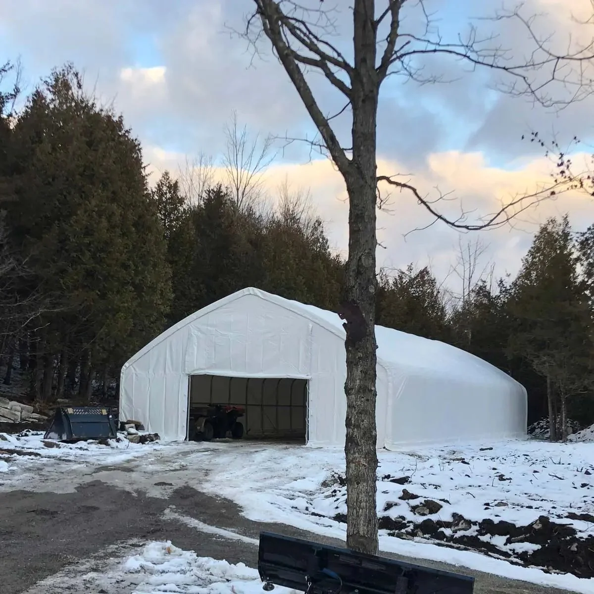 9 x 15 m Straight Wall, Peak Ceiling Storage Shelter with 300 GSM PECover, TMG-ST3050E - Image 8
