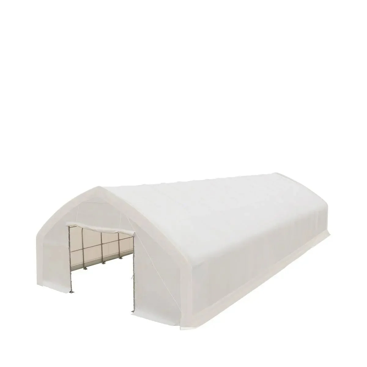 9 x 21 m Straight Wall, Peak Ceiling Storage Shelter with PVC Cover, TMG-ST3070V - Image 10