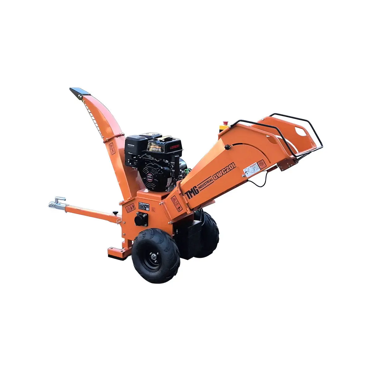 120 mm Wood Chipper with 14 HP Gas Engine, Electric Start, 50 mm Hitch Tow-Behind, TMG-GWC20L - Image 3