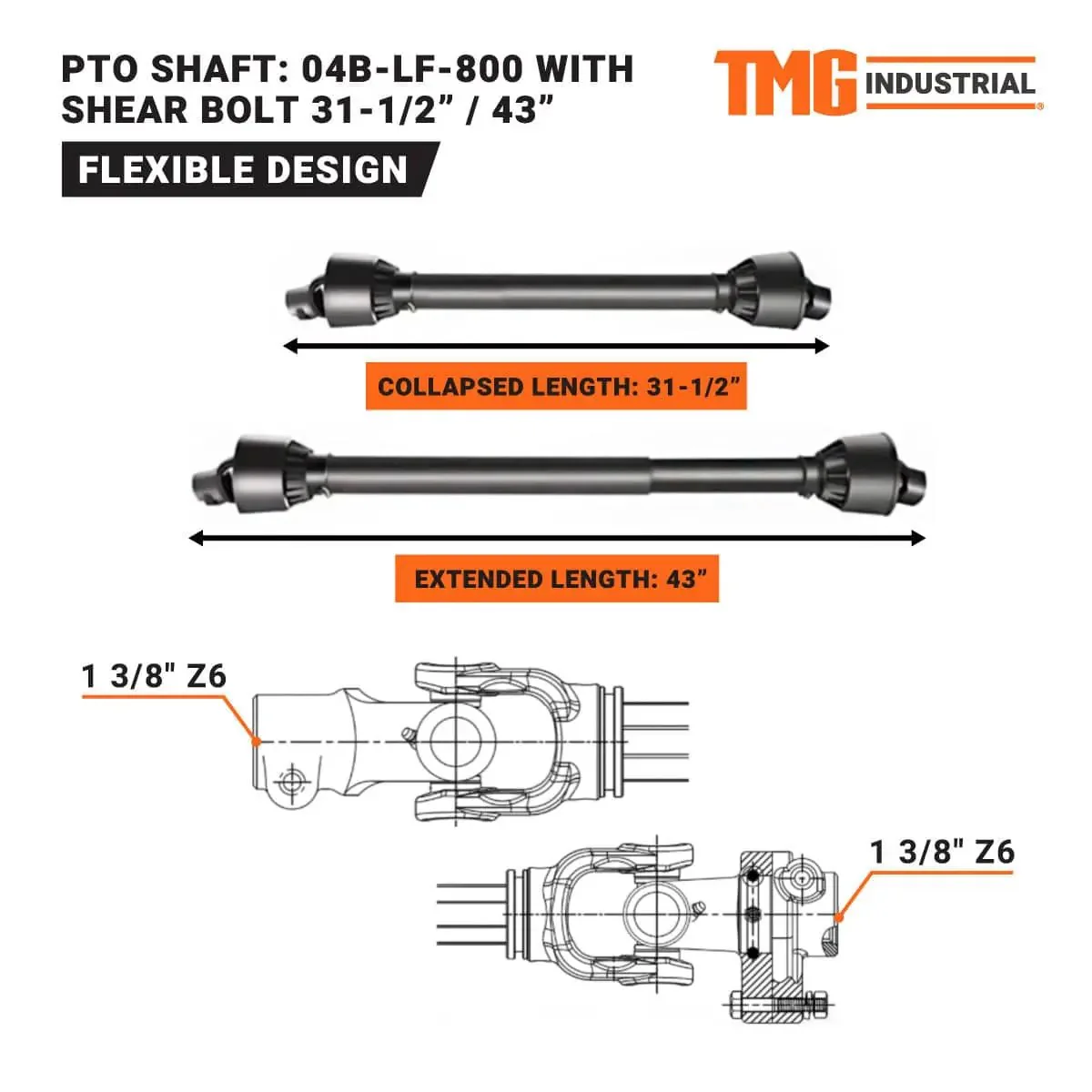 3-Point Hitch Wood Chipper, 10 cm (4″) Chipping Capacity, 540 RPM PTO Shaft, TMG-WC42 - Image 7