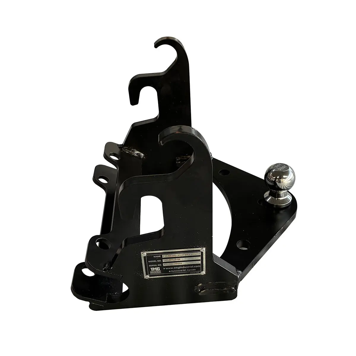 50 mm (2") Ball Mount Hitch Receiver, Works for TMG-MVL16 & TMG-MVL20 Stand-on Skid Steer, TMG-MVL20-BR - Image 6