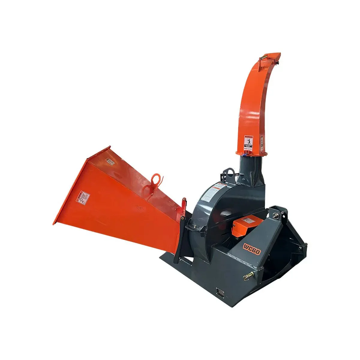 3-Point Hitch Wood Chipper, 150 mm (6″) Capacity, 360° Swiveling Chute, TMG-WC60