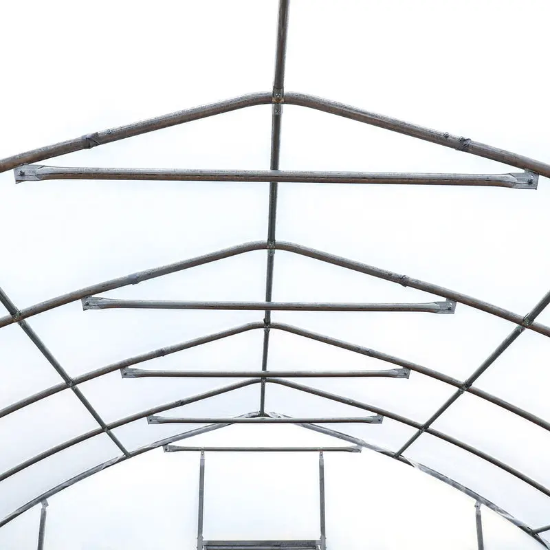 7.6 x 12 m Tunnel Greenhouse Grow Tent w/6 Mil Clear EVA Plastic Film, Cold Frame, Hand Crank Roll-Up Sides, Peak Ceiling Roof, TMG-GH2540-V2 (Previously GH2540) - Image 19