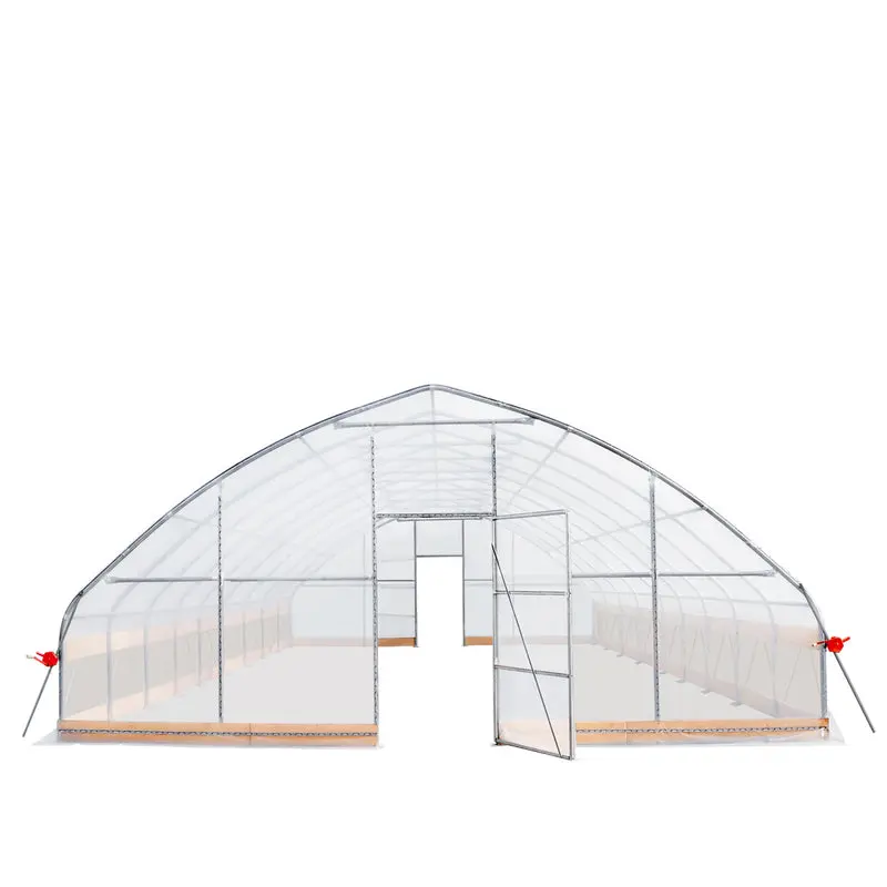 7.6 x 12 m Tunnel Greenhouse Grow Tent w/6 Mil Clear EVA Plastic Film, Cold Frame, Hand Crank Roll-Up Sides, Peak Ceiling Roof, TMG-GH2540-V2 (Previously GH2540) - Image 6