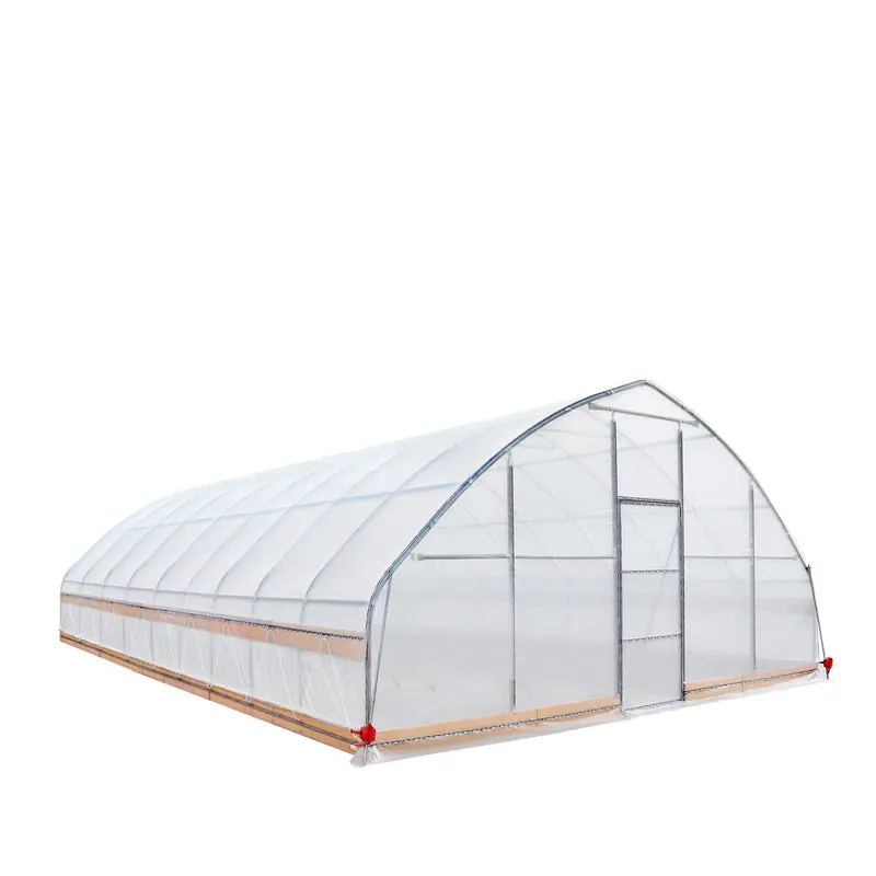 7.6 x 12 m Tunnel Greenhouse Grow Tent w/6 Mil Clear EVA Plastic Film, Cold Frame, Hand Crank Roll-Up Sides, Peak Ceiling Roof, TMG-GH2540-V2 (Previously GH2540) - Image 7