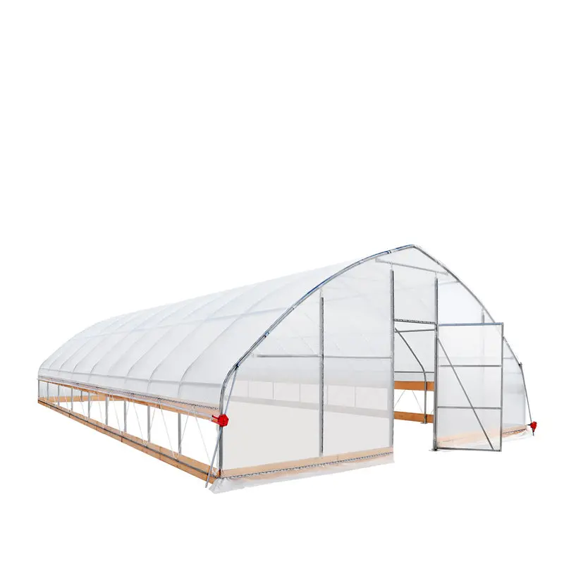 7.6 x 12 m Tunnel Greenhouse Grow Tent w/6 Mil Clear EVA Plastic Film, Cold Frame, Hand Crank Roll-Up Sides, Peak Ceiling Roof, TMG-GH2540-V2 (Previously GH2540) - Image 9