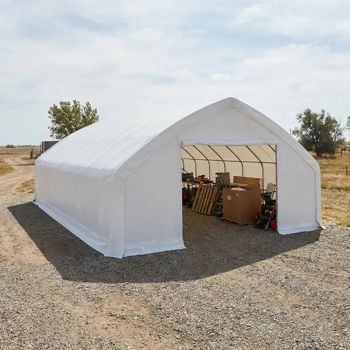 9 x 15 m Straight Wall, Peak Ceiling Storage Shelter with PVC Cover, TMG-ST3052V (Previously ST3050V) - Image 4