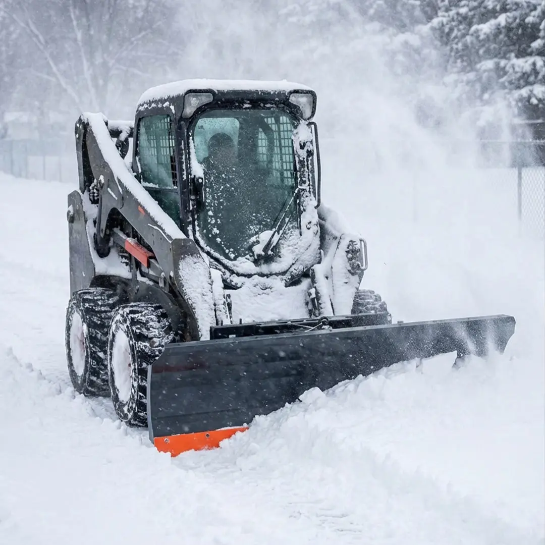 239 cm Skid Steer Dozer Blade/Snow Plow Pusher (94"), 30° Left & Right, Bolt-On Cutting Edge, Adjustable Skid Shoes, Universal Quick Mount, TMG-DB94 - Image 3