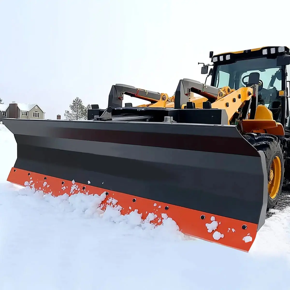 239 cm Skid Steer Dozer Blade/Snow Plow Pusher (94"), 30° Left & Right, Bolt-On Cutting Edge, Adjustable Skid Shoes, Universal Quick Mount, TMG-DB94 - Image 5