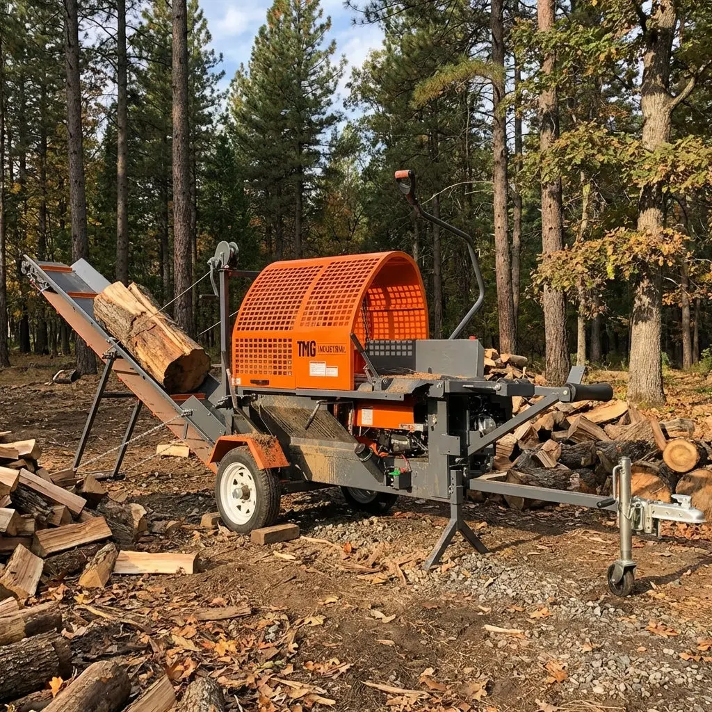 Firewood Processor with Conveyor, 15 HP Gas Engine, 457 mm STIHL® Chainsaw, ∅381 mm x 610 mm Log Capacity, TMG-GLS16 - Image 2