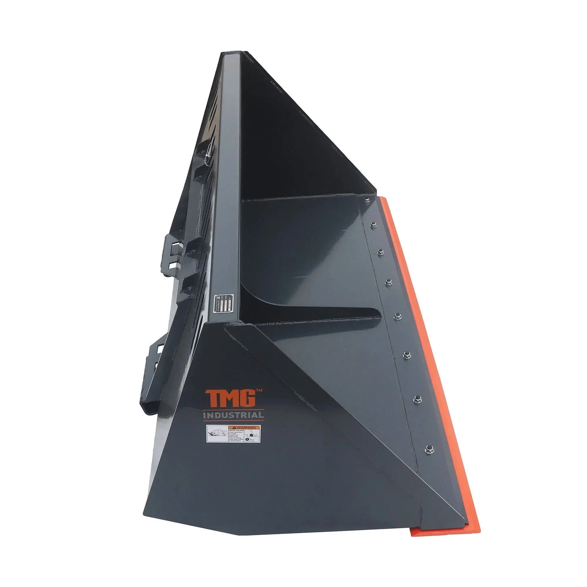 2130 mm (84") Heavy-Duty Mulch/Snow Bucket for Skid Steers, Universal Quick Attach Mount, TMG-SN84 - Image 7