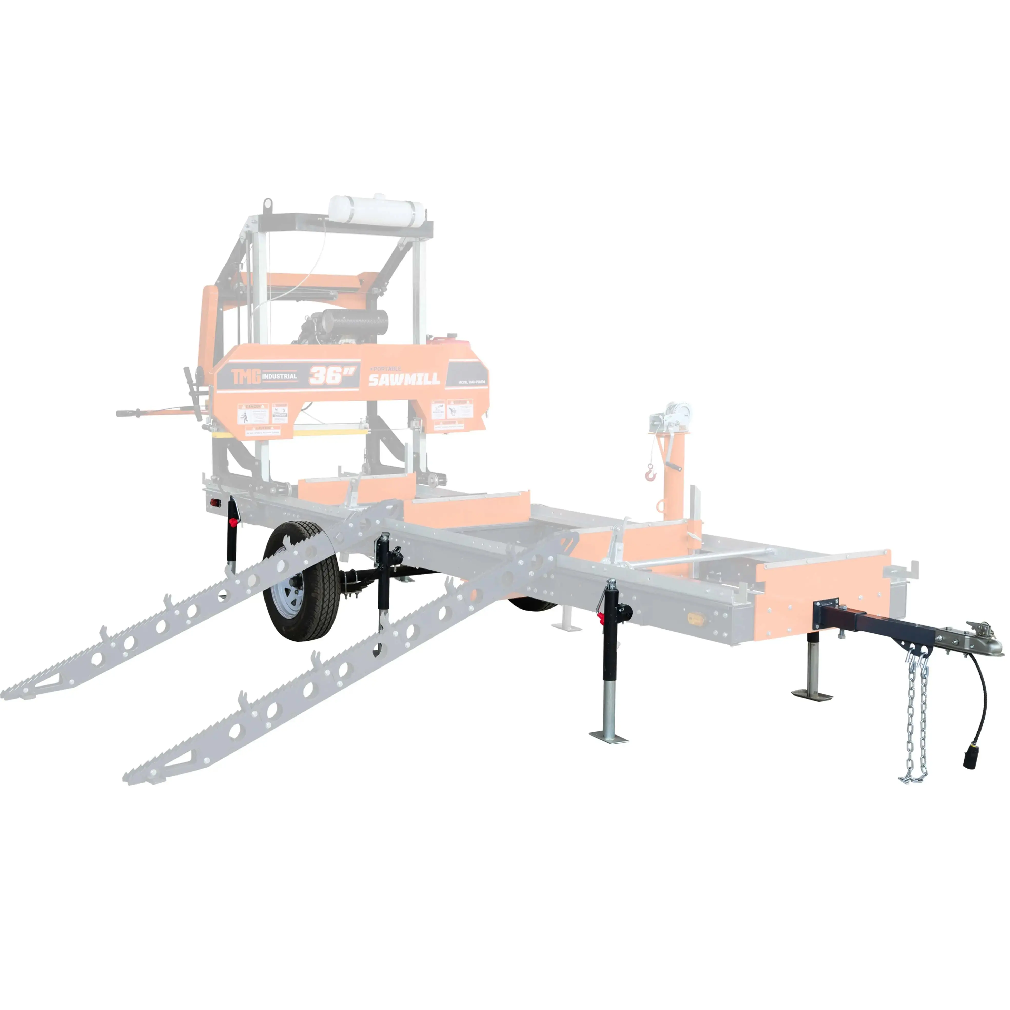 Mobility Package for TMG-PSM36, 5 cm Hitch Coupler, 36 cm Wheels, TMG-PSM36-MJACK