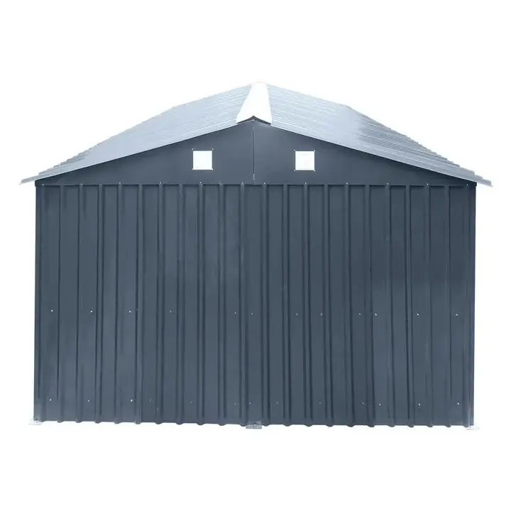 TMG Heavy Series™ 3 x 6 m Metal Garage Shed with Double Front Doors and Side Entry Door, 2.4 m Peak Height, TMG-MS1020B - Image 13