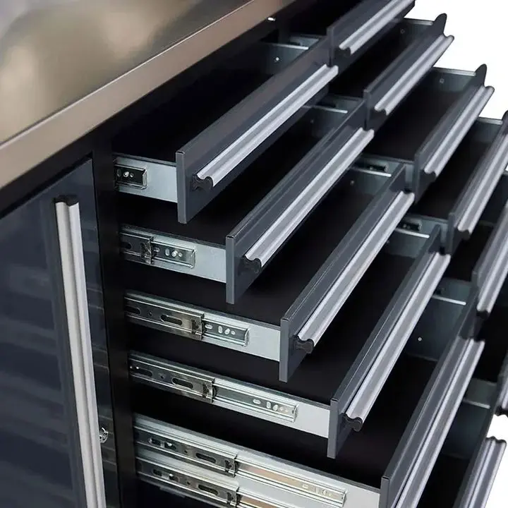 TMG Heavy Series™ 7-Ft 12-Drawer Workbench with Stainless Steel Top, Ball Bearing Double Slides & Casters, TMG-WB712 - Image 11