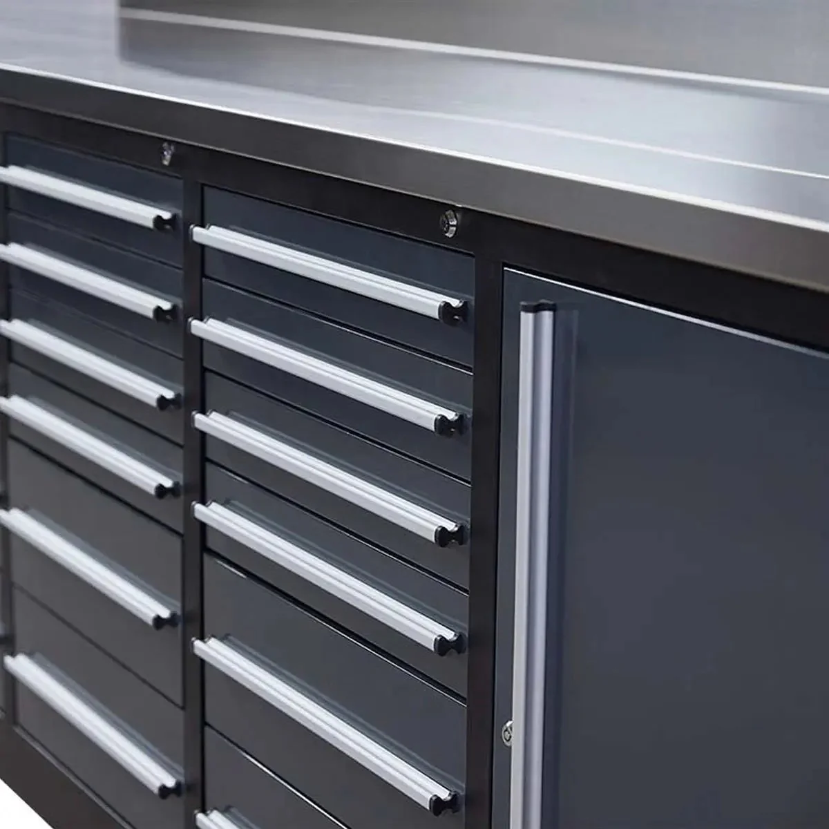 TMG Heavy Series™ 2.8m Workbench with Stainless Steel Benchtop and 18 Drawers, TMG-WB918 - Image 10