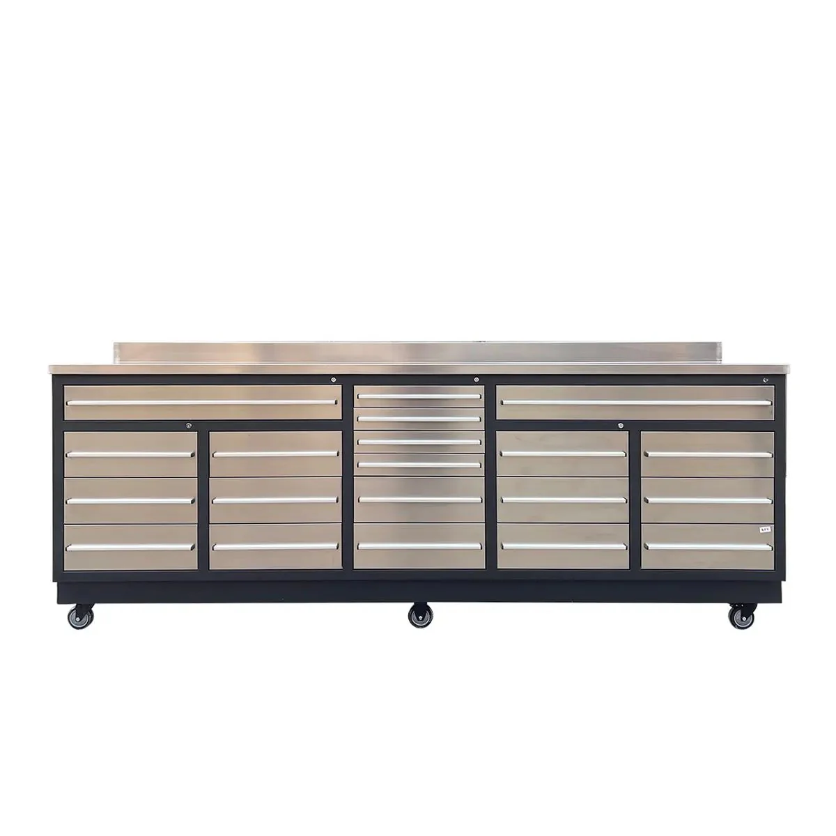 TMG Heavy Series™ 2.8m Workbench with Stainless Steel Benchtop and 20 Stainless Steel Drawers, TMG-WB921S - Image 2