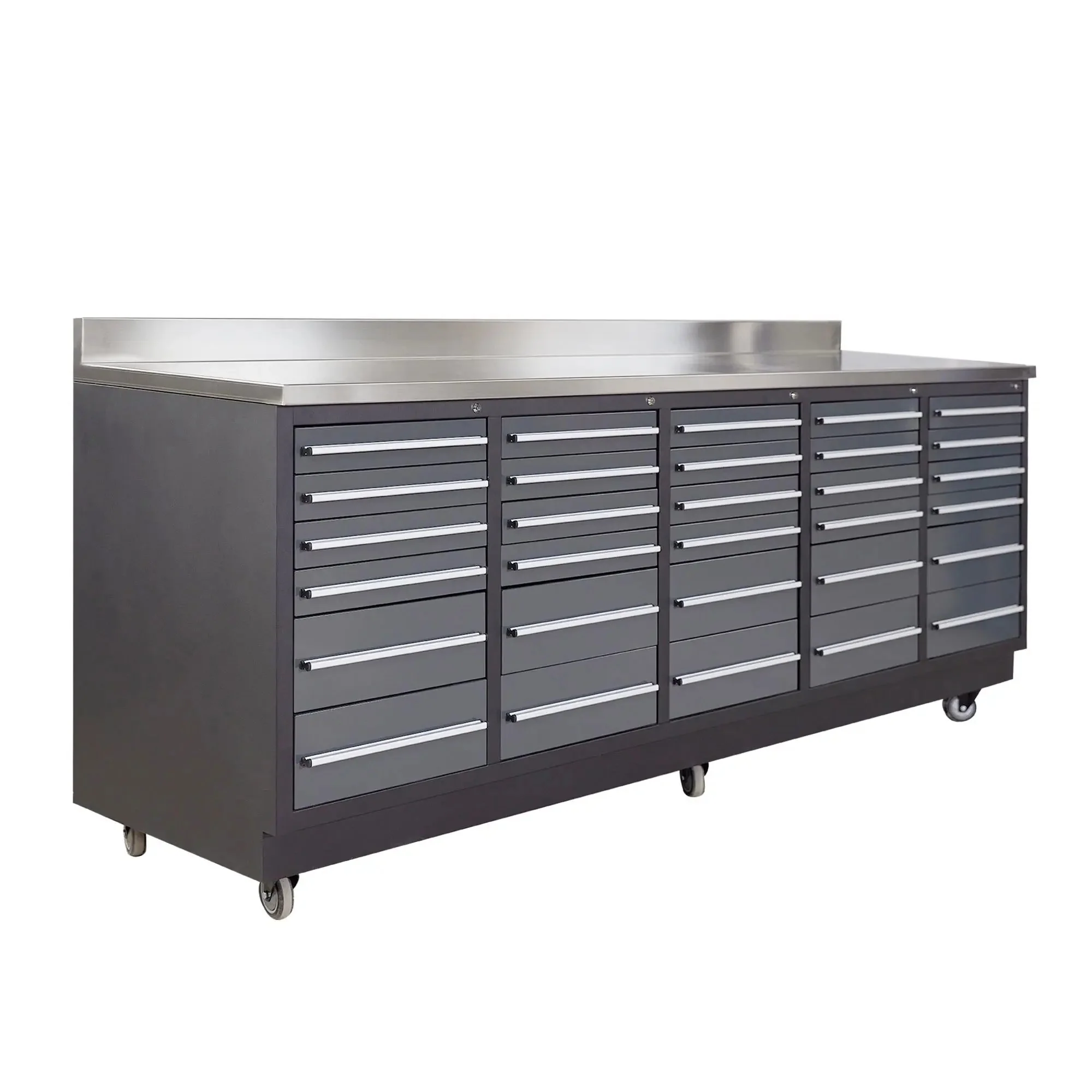 TMG Heavy Series™ 2.8m Workbench with Stainless Steel Benchtop and 30 Drawers, TMG-WB930 - Image 3