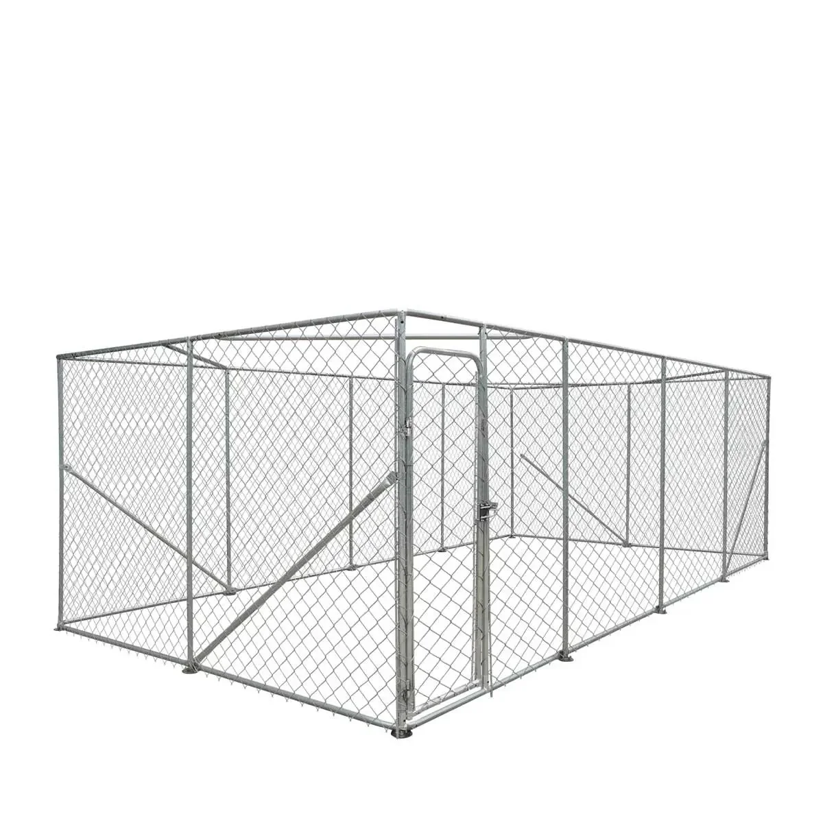 3 x 6 m Outdoor Dog Kennel Playpen with Locking Gate, 1.85 m Chain-link Fence, TMG-DCP1020 - Image 2