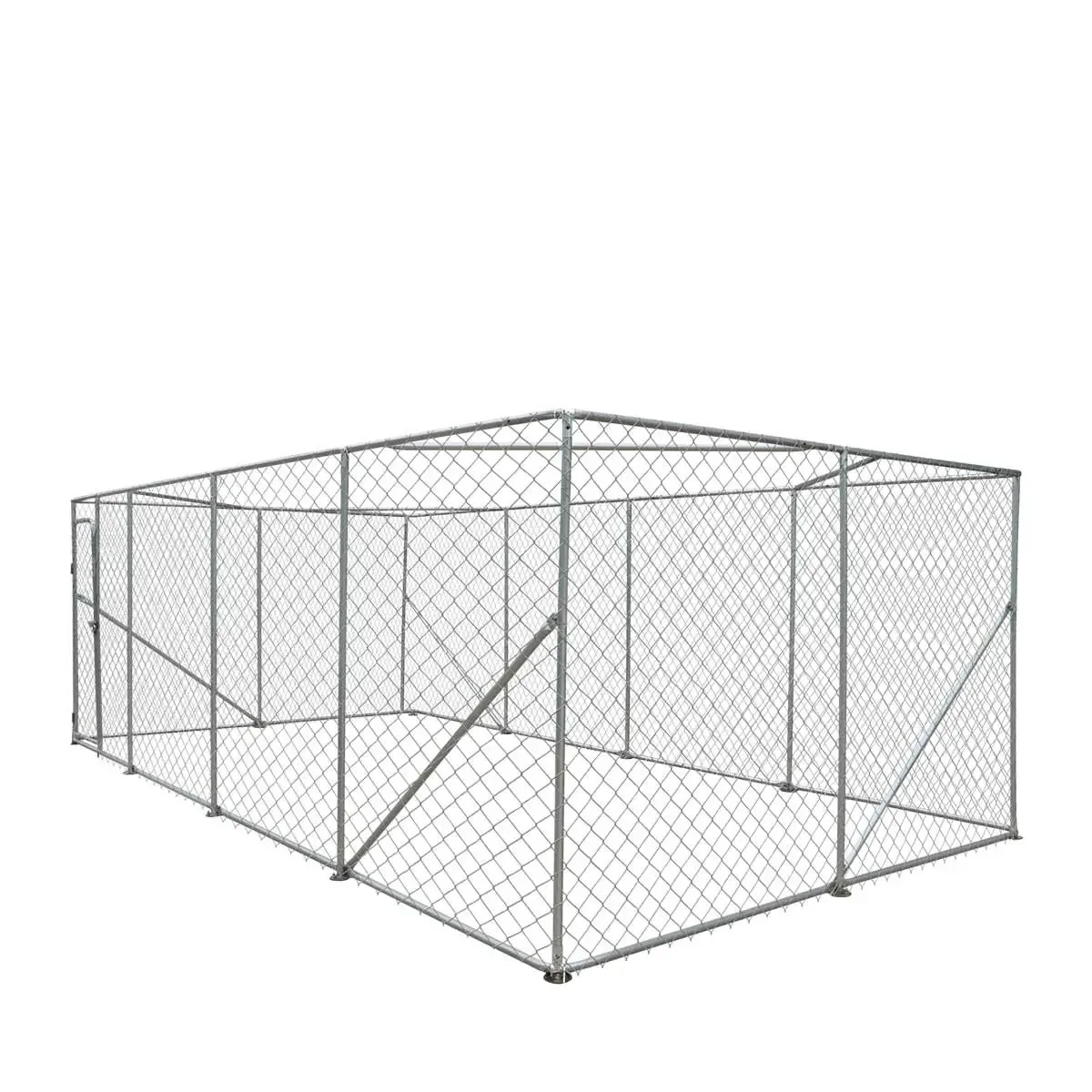 3 x 6 m Outdoor Dog Kennel Playpen with Locking Gate, 1.85 m Chain-link Fence, TMG-DCP1020 - Image 3