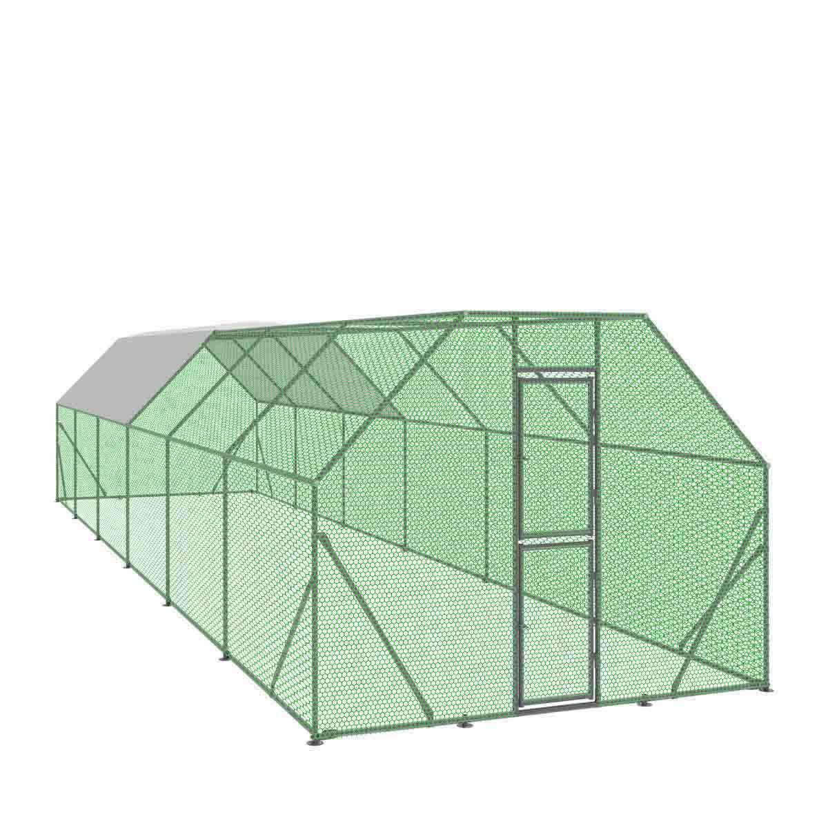3 x 12 m Chicken Coop Run Shelter with Lockable Gate, 2 m High, 36 m², TMG-CRS1040 - Image 4