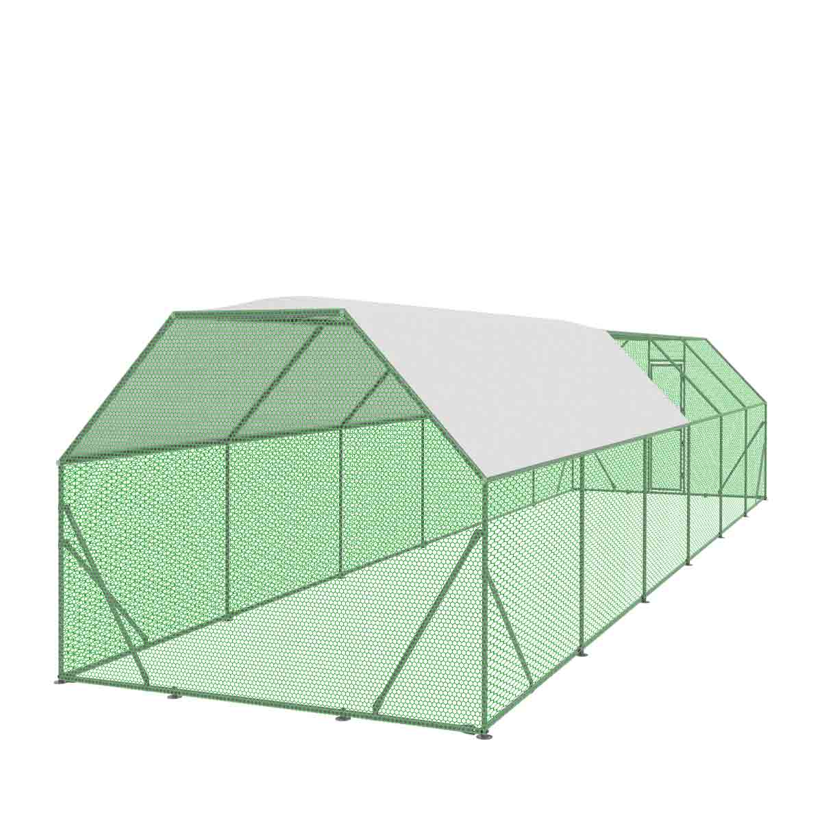 3 x 12 m Chicken Coop Run Shelter with Lockable Gate, 2 m High, 36 m², TMG-CRS1040 - Image 6