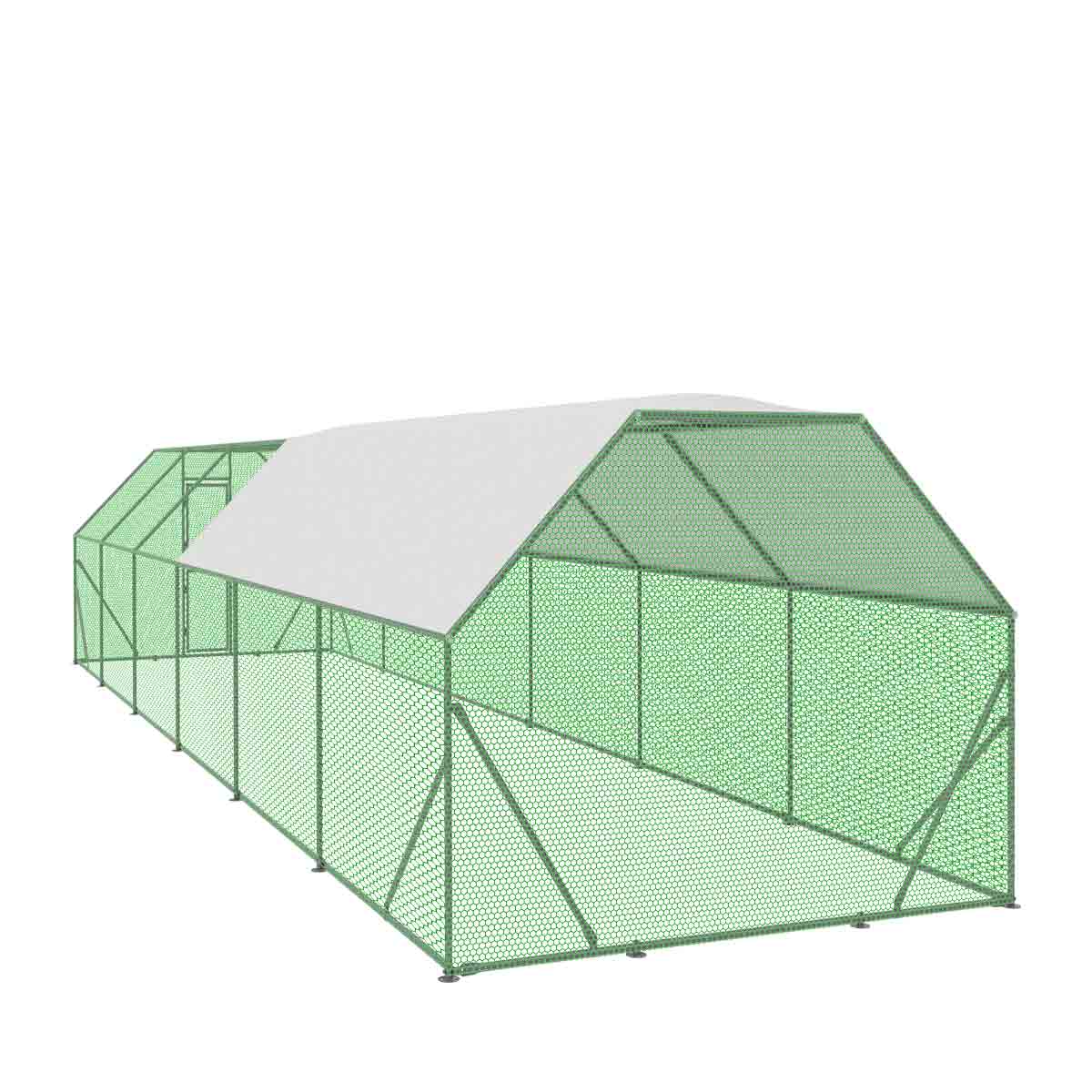 3 x 12 m Chicken Coop Run Shelter with Lockable Gate, 2 m High, 36 m², TMG-CRS1040 - Image 7